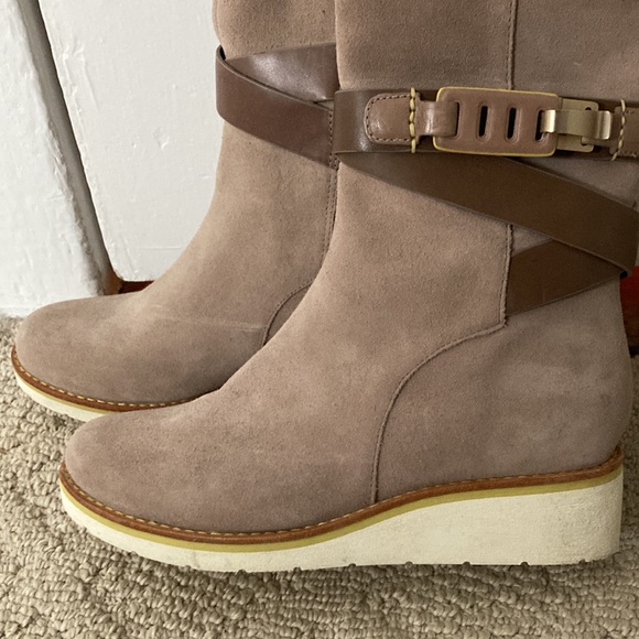 Cole Haan suede wedge boots size 5.5 - Picture 2 of 5